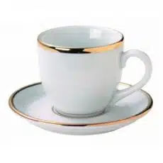 Tasse à café + Sous tasse - FILET OR